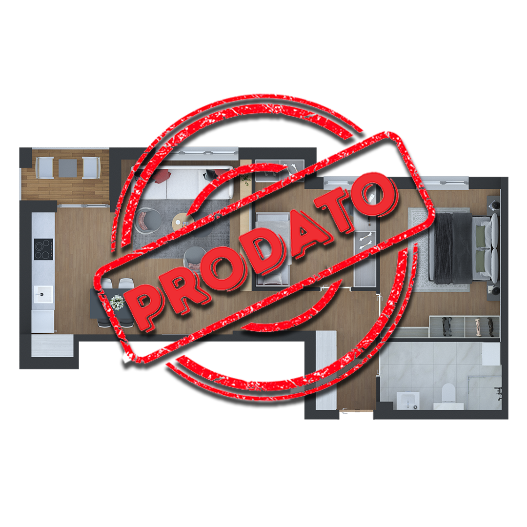 Trosoban stan  površine 62m2